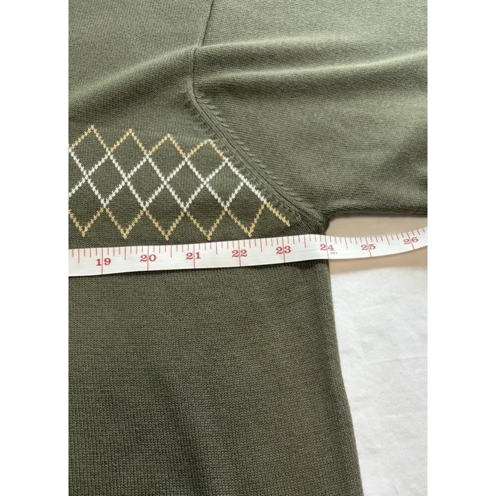 Men's Short Sleeve Sweater Pullover V-Neck Grandpa VTG Preppy Old Money Size XL